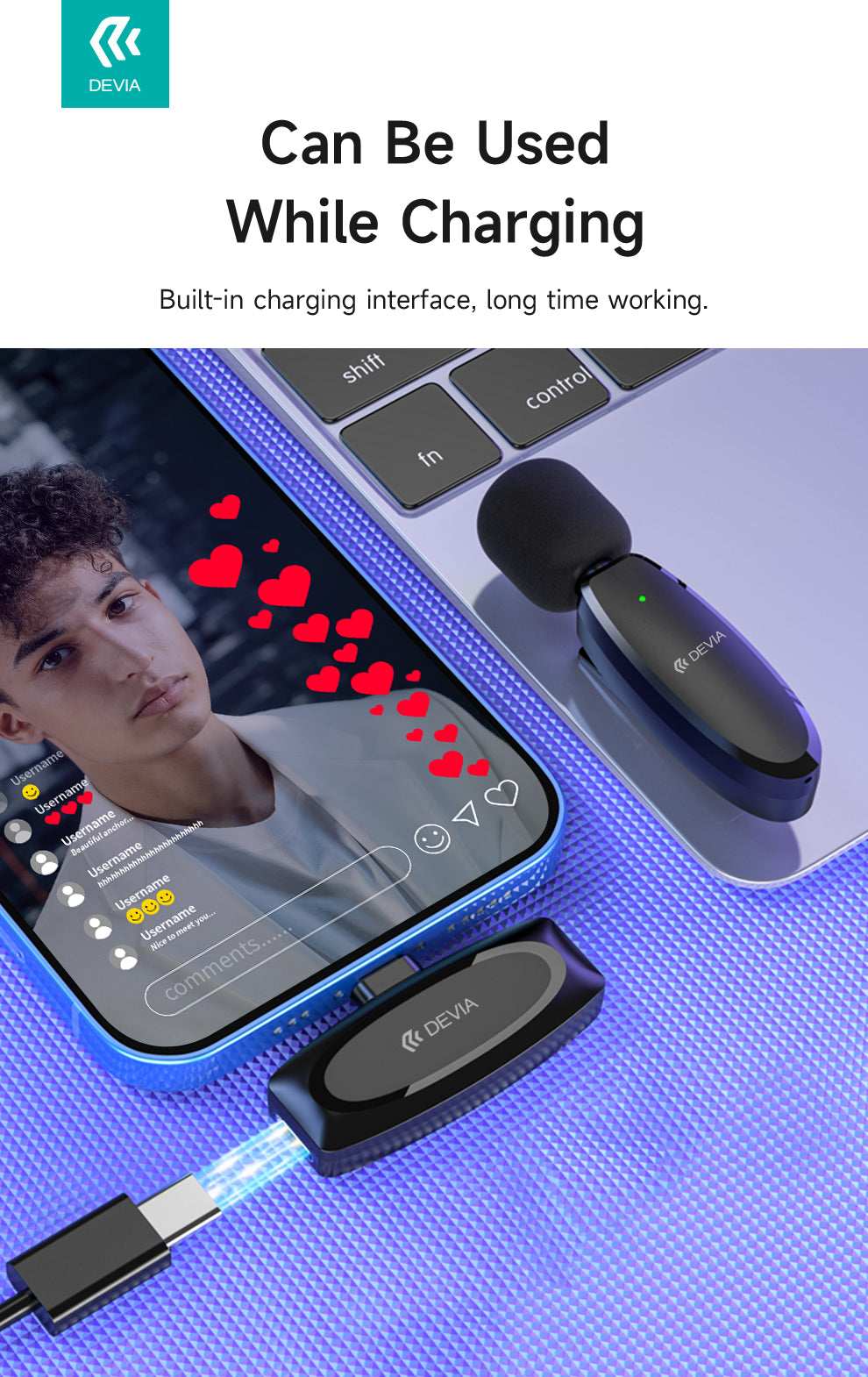 Devia Kintone Mic Lightning | Wireless Mic for iPhone - MIZO.at