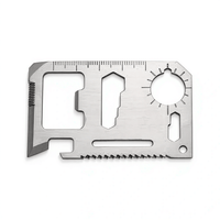 Multitool-Karte Metall – 11 Funktionen im kompakten Survival-Tool - MIZO.at