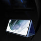 Samsung S24 Ultra Clear View Case – Blau Smart Flip Cover Elegant - MIZO.at