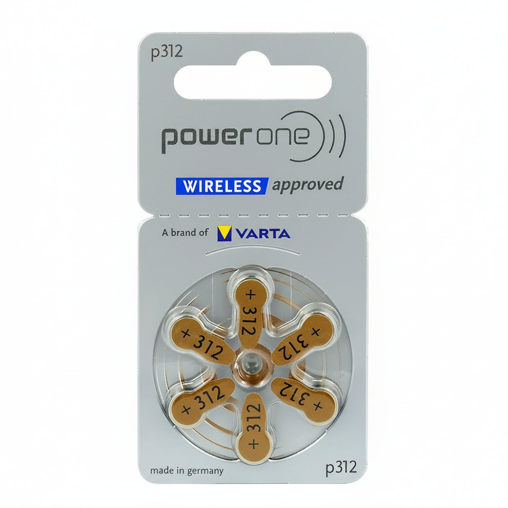 Power One Varta 312 MF Hörgerätebatterien 6er Pack Made in Germany - MIZO.at