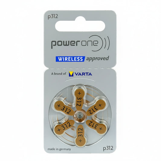 Power One Varta 312 MF Hörgerätebatterien 6er Pack Made in Germany - MIZO.at
