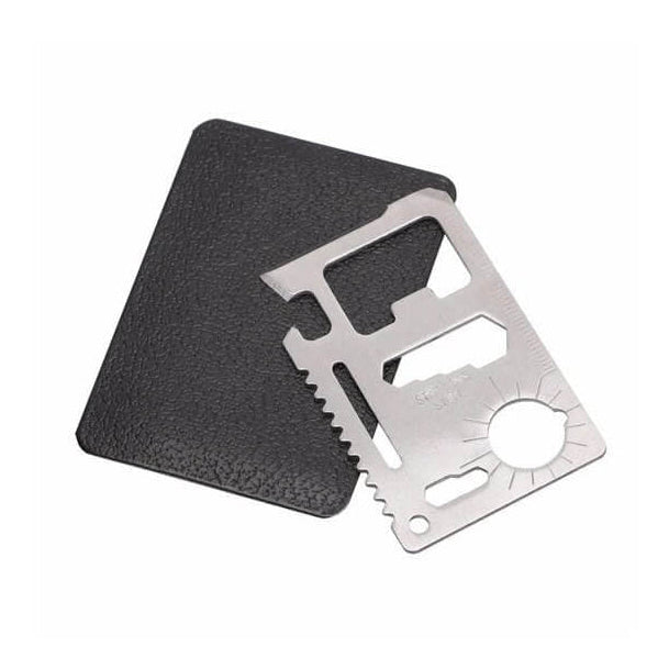Survival-Tool-Karte 11in1 Multitool Edelstahl – Silber - MIZO.at