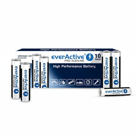 10er Pack everActive Pro AAA LR03 Alkaline Batterien 1,5V - MIZO.at