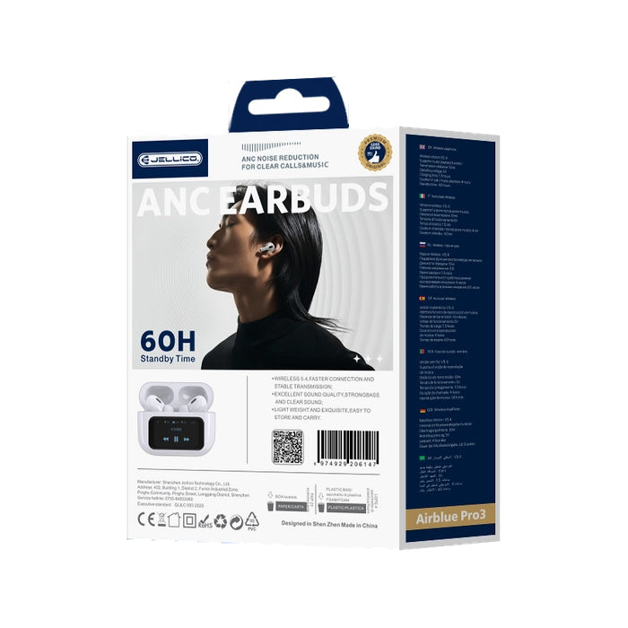 JELLICO AirBlue Pro 3 Earphones | Wireless Sound White - MIZO.at