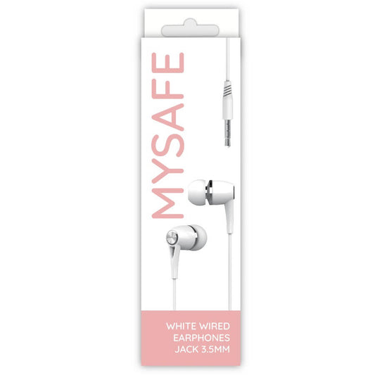 MySafe EAR35 Wired Headphones | White 3.5mm Jack Headset - MIZO.at