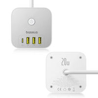 Baseus PowerCombo 7-in-1 Cube | Power Strip with USB & USB-C - MIZO.at