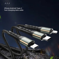 3-in-1 Charging Cable | B11 Fast Multi USB Charging Adapter 1.2M - MIZO.at