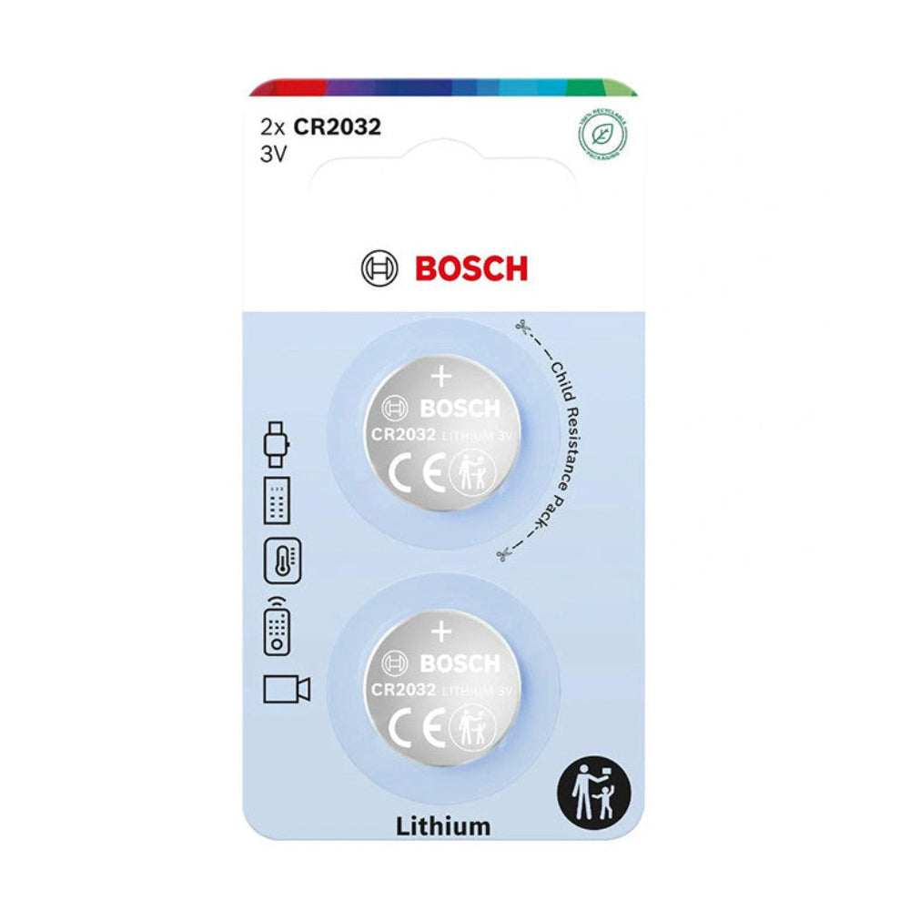 Bosch CR2032 Lithium Knopfzellen 2er Pack 3V - MIZO.at