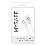 Mysafe Micro USB Kabel 1m – Weiß Ladekabel Schnellladung - MIZO.at
