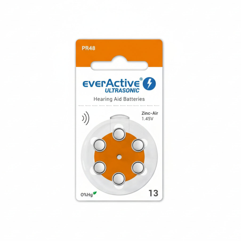 everActive ULTRASONIC 13 Batteries 6er Pack Hearing Aid - MIZO.at