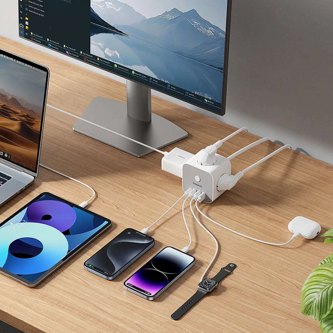 Baseus PowerCombo 7-in-1 Cube | Power Strip with USB & USB-C