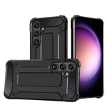 Samsung S24 Hybrid Armor Case – Schwarz Dual-Layer Schutz Militär - MIZO.at