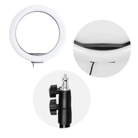 LED Ring Stream RGB Lamp 12" with Phone Holder & Tripod | Black - MIZO.at