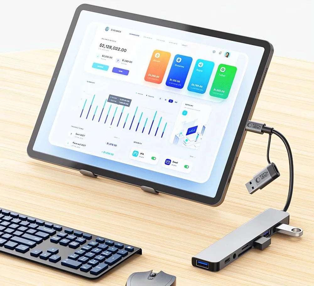 Tech-Protect HB06 9-in-1 USB-C Hub | Multiport Adapter, Space Grey - MIZO.at