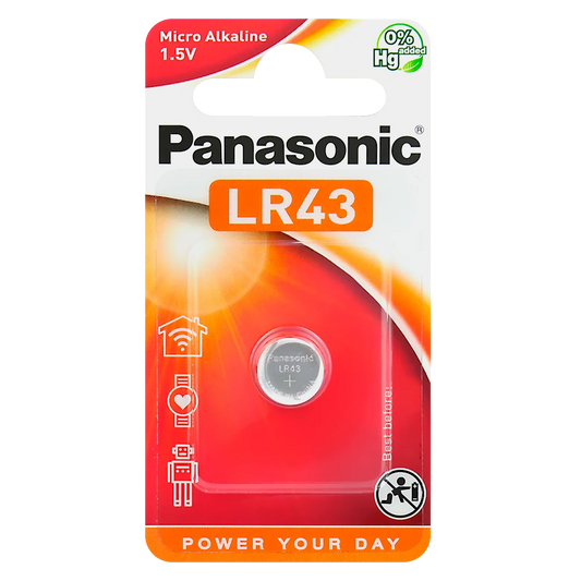 LR43 Knopfzelle 1.5V Batterie AG12 G12 Panasonic - MIZO.at