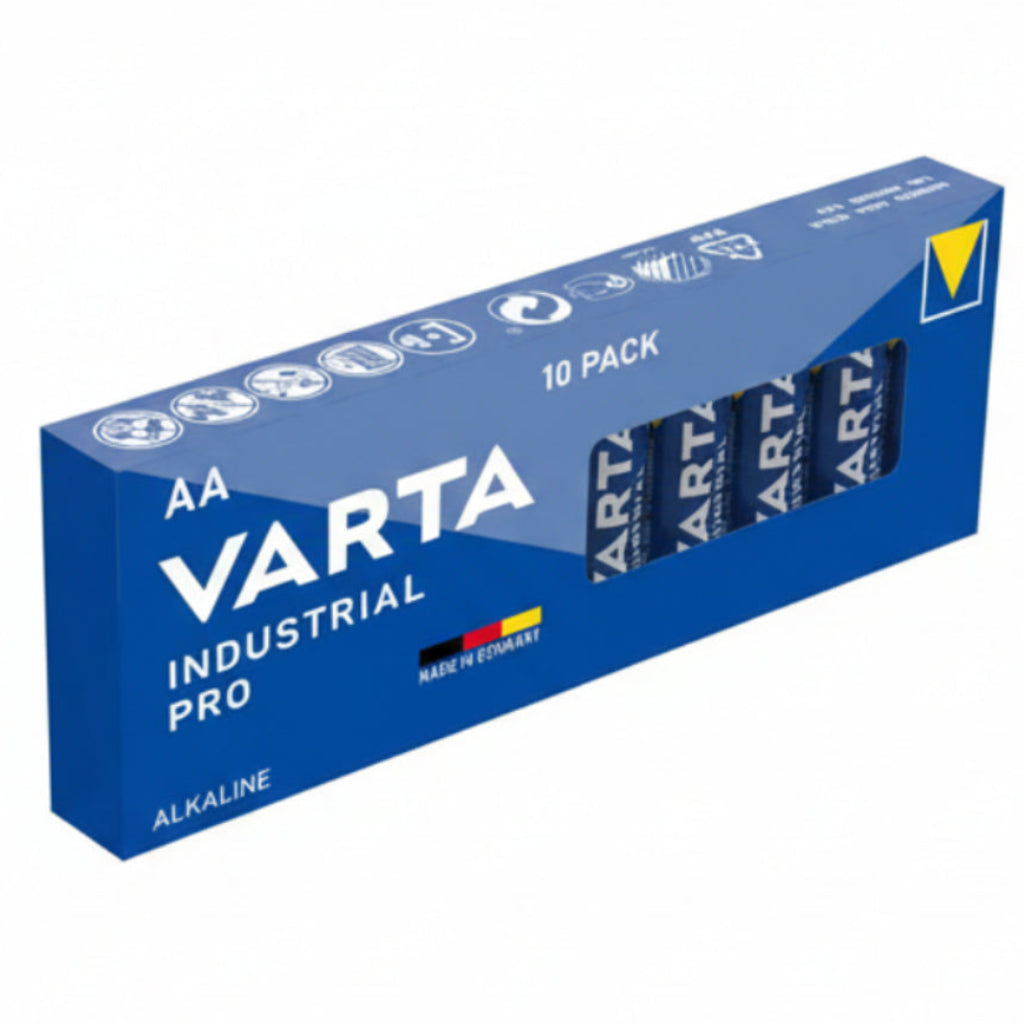 10er Pack Varta Industrial PRO AA LR6 Alkaline Batterien - MIZO.at
