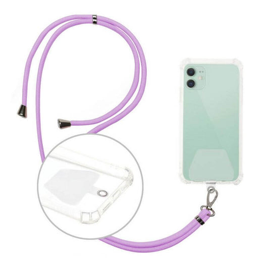 Universal Handy-Lanyard 150 cm Lila | Verstellbare Umhängekordel - MIZO.at