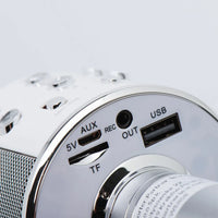 Multimedia Karaoke Microphone CR58 Silver | Bluetooth, Voice Changer - MIZO.at