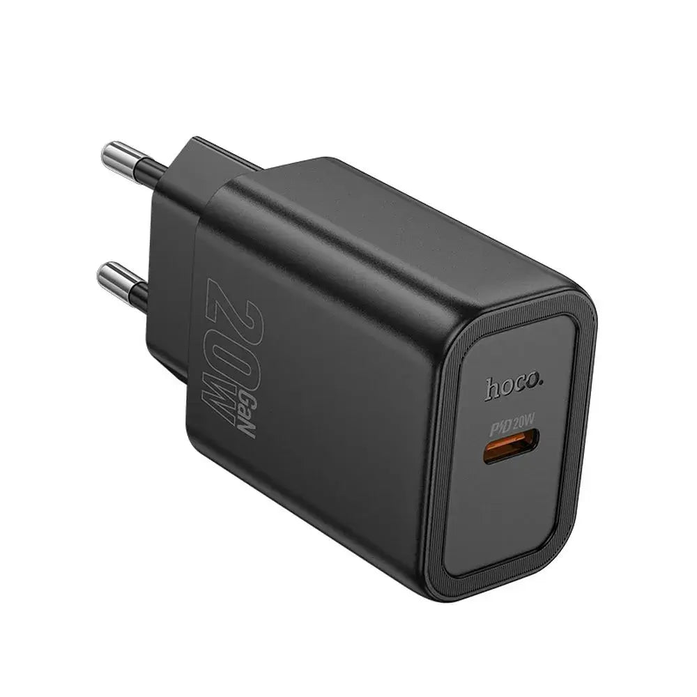 Hoco USB-C QC PD 20W N60 Schnellladegerät Schwarz - MIZO.at