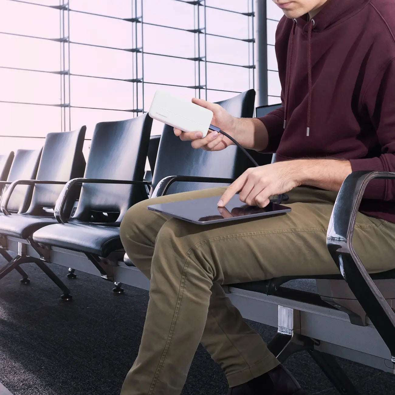 Wozinsky 10000mAh Powerbank White | Slim Dual USB Charger