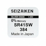 Seizaiken SEIKO 384 SR41SW Silberoxid Uhrbatterie - MIZO.at