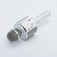 Multimedia Karaoke Microphone CR58 Silver | Bluetooth, Voice Changer - MIZO.at