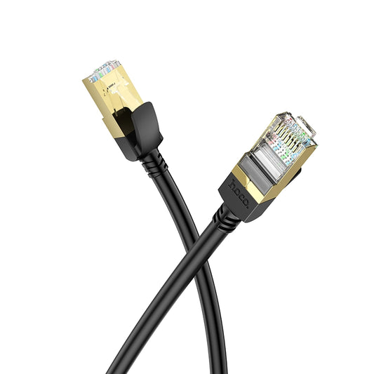 Hoco US07 5 m Cat6 Gigabit Ethernet Kabel – Flach Schwarz - MIZO.at