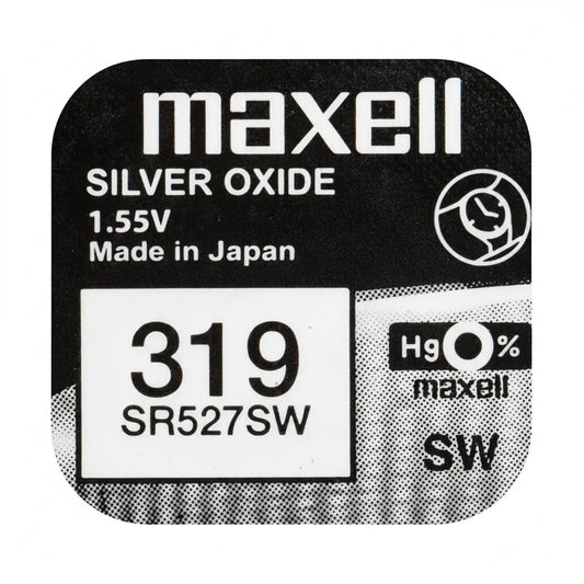 Maxell 319 SR527SW Silberoxid Uhrbatterie Mini - MIZO.at