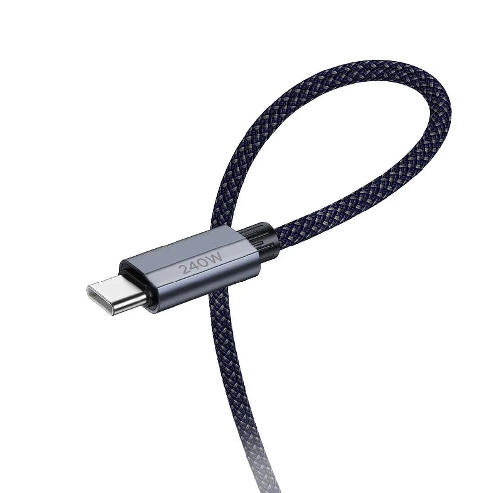240W USB C Cable | Dark Blue, PD QC3.0, Fast Charging, 48V - MIZO.at