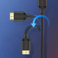 USB 3.0 to Micro USB Cable | 5Gbps SuperSpeed 1M Black - MIZO.at