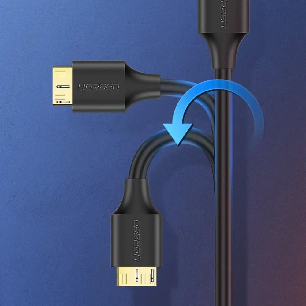USB 3.0 to Micro USB Cable | 5Gbps SuperSpeed 1M Black - MIZO.at