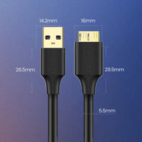 USB 3.0 to Micro USB Cable | 5Gbps SuperSpeed 1M Black - MIZO.at