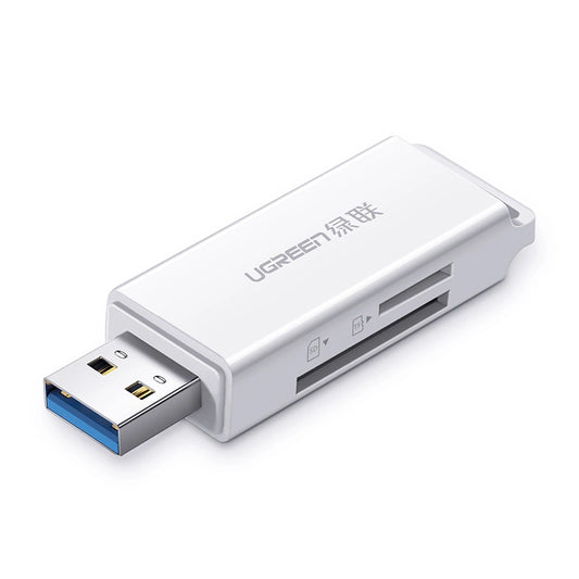 USB 3.0 Kartenleser – Tragbar TF SD Speicherkarten Adapter Weiß - MIZO.at