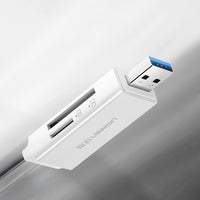 USB 3.0 Card Reader | Portable TF/SD Memory Card Adapter White - MIZO.at