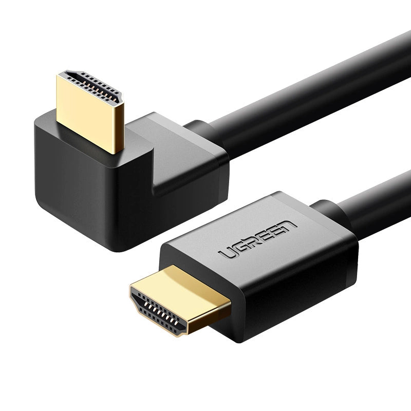 90° Angled HDMI Cable | 4K 1M Black Right Angle HDMI - MIZO.at