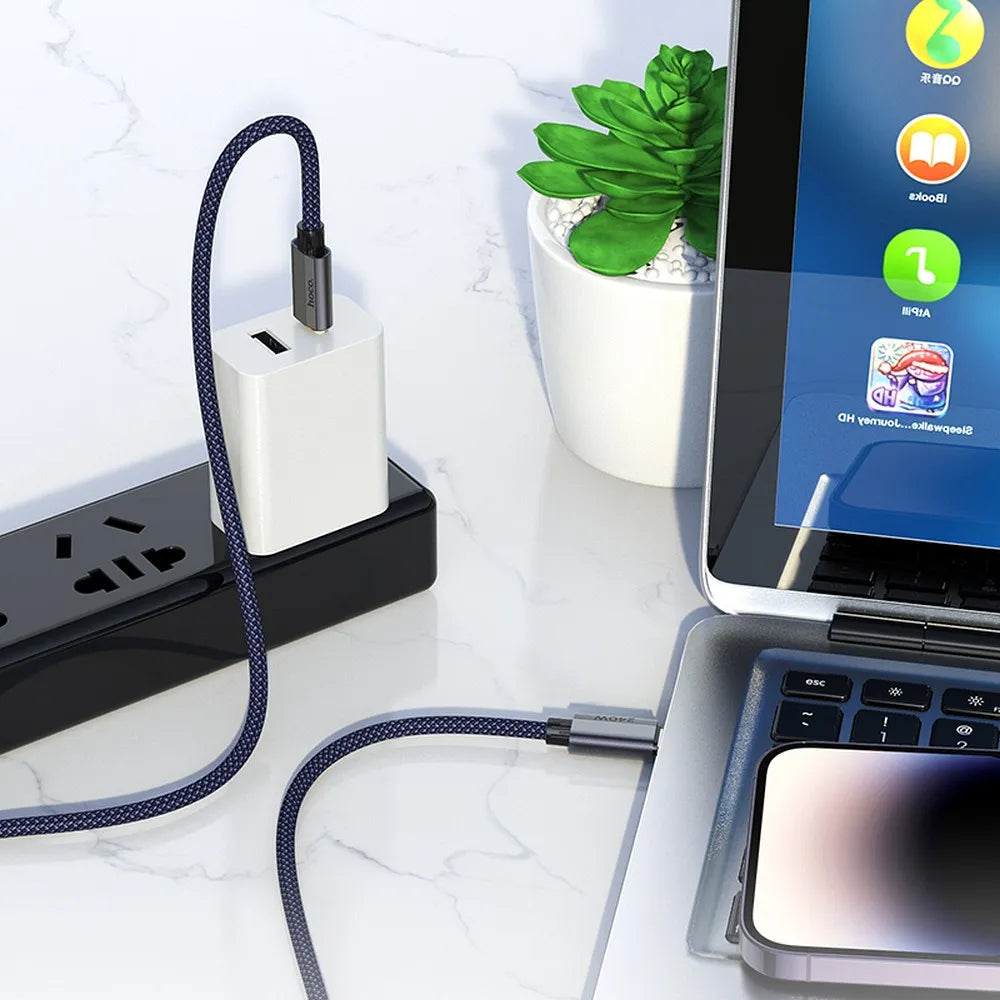 240W USB C Cable | Dark Blue, PD QC3.0, Fast Charging, 48V - MIZO.at