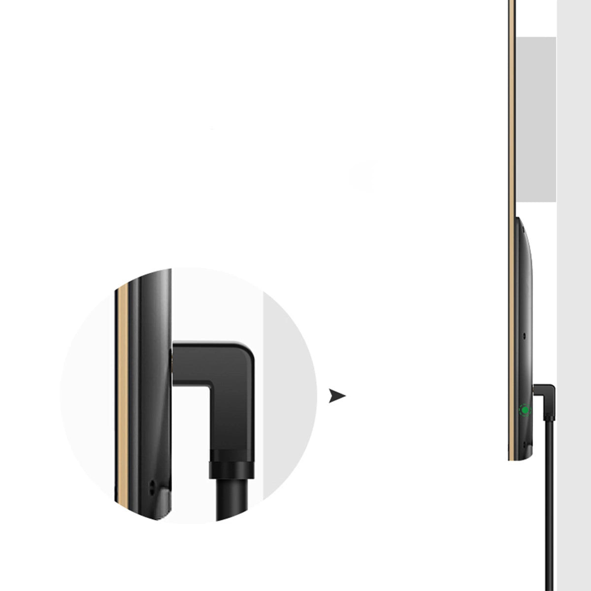 90° Angled HDMI Cable | 4K 1M Black Right Angle HDMI - MIZO.at