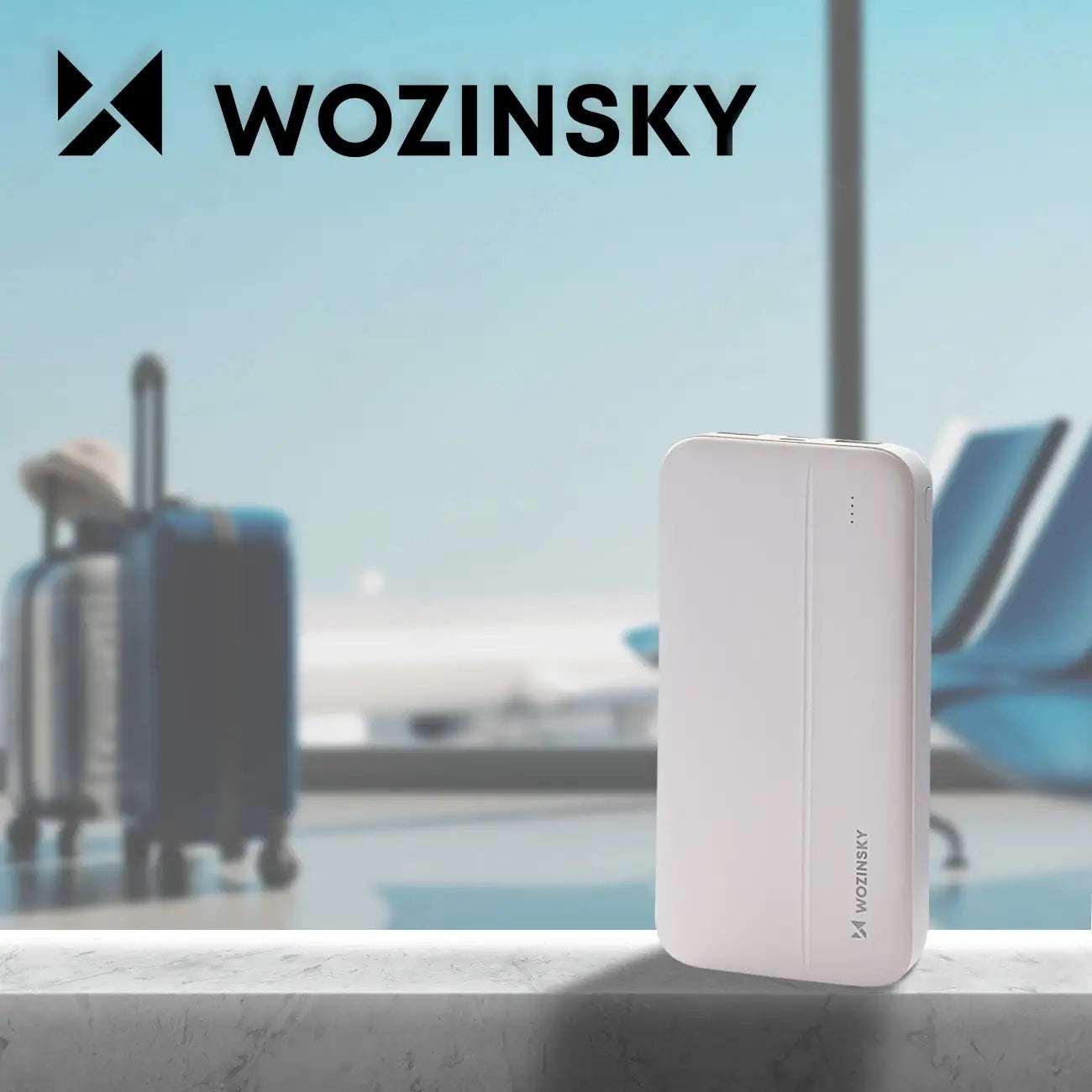 Wozinsky 10000mAh Powerbank White | Slim Dual USB Charger