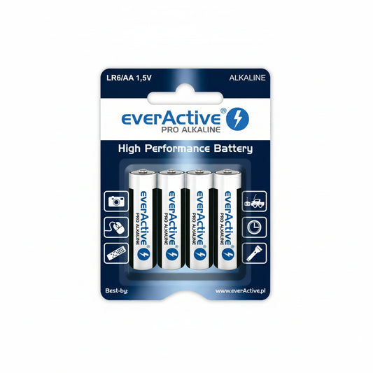 everActive Pro LR6 AA Alkaline Batterien 4er Pack - MIZO.at