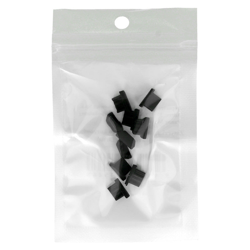 Micro USB Silicone Dust Plug (Black) | 5 Pieces - MIZO.at