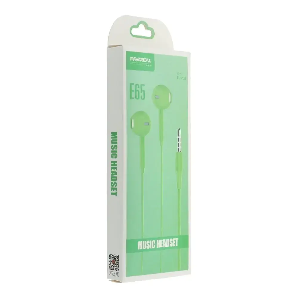 Pavareal PA-E65 Wired Earphones with Microphone | Green Color - MIZO.at