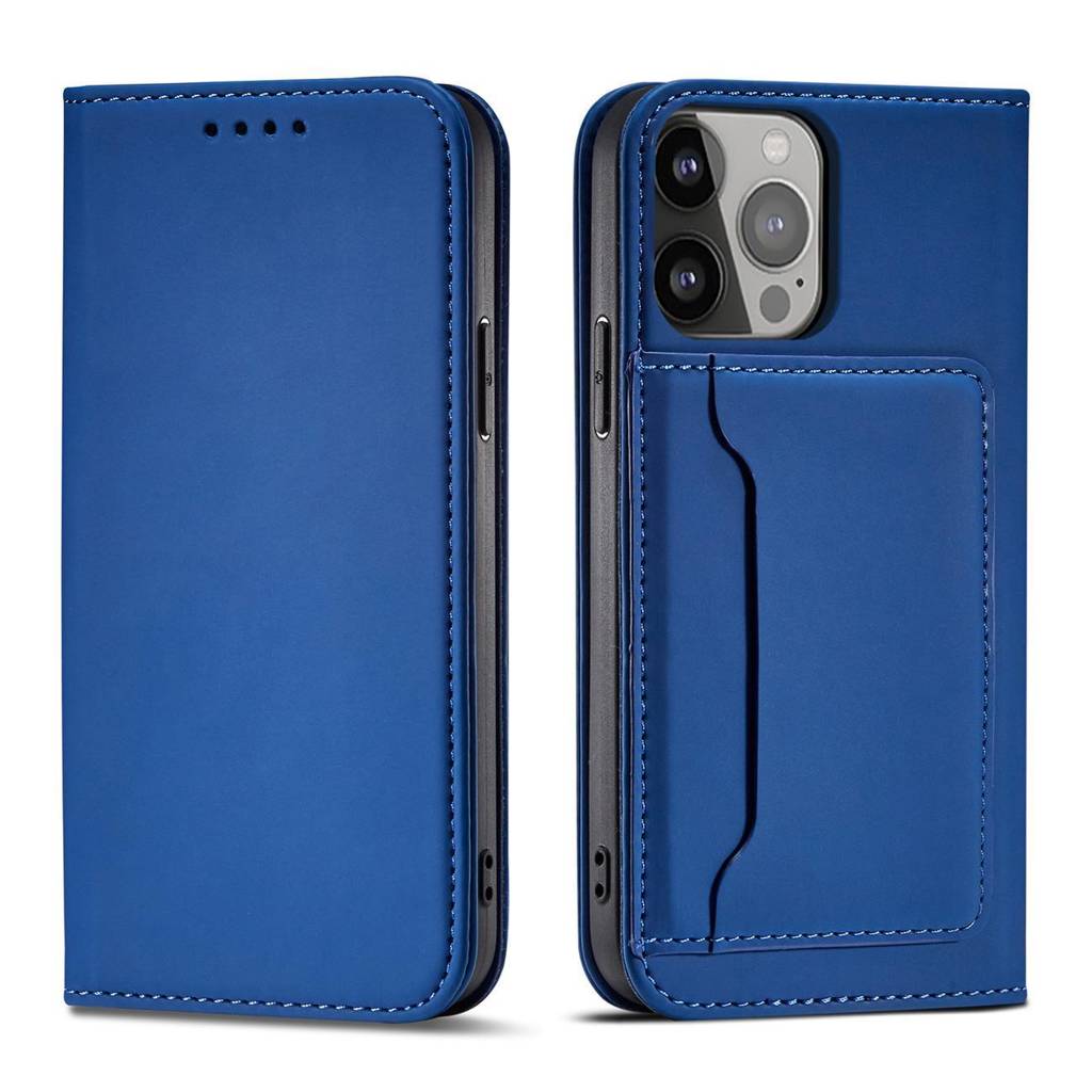 Samsung A54 Magnetic Flip Case | Card Holder Wallet Cover in Blue - MIZO.at