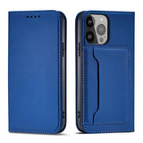 Samsung A54 Magnetic Flip Case Blau – Kartenfach Wallet Cover - MIZO.at