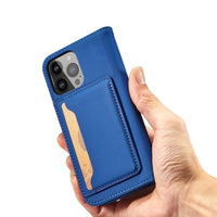 Samsung A54 Magnetic Flip Case | Card Holder Wallet Cover in Blue - MIZO.at
