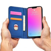 Samsung A54 Magnetic Flip Case | Card Holder Wallet Cover in Blue - MIZO.at