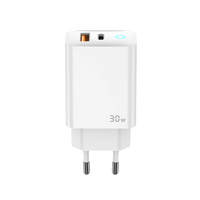 30W GaN PD Wall Charger | Dual USB Ports | JELLICO EU13 (White) - MIZO.at