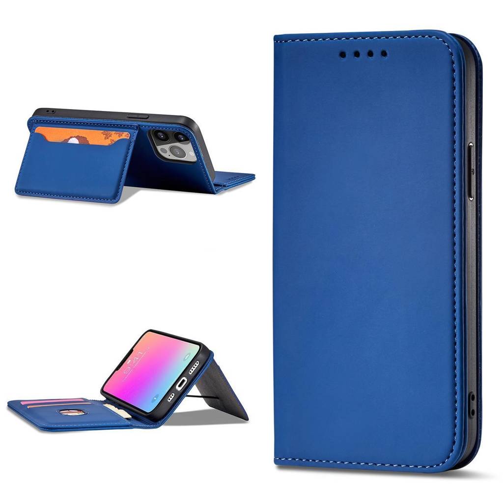 Samsung A54 Magnetic Flip Case | Card Holder Wallet Cover in Blue - MIZO.at