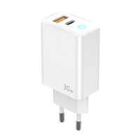 30W GaN PD Wall Charger | Dual USB Ports | JELLICO EU13 (White) - MIZO.at