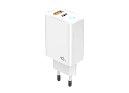 Jellico EU13 30W GaN PD Dual-Port USB Wandladegerät – Weiß - MIZO.at