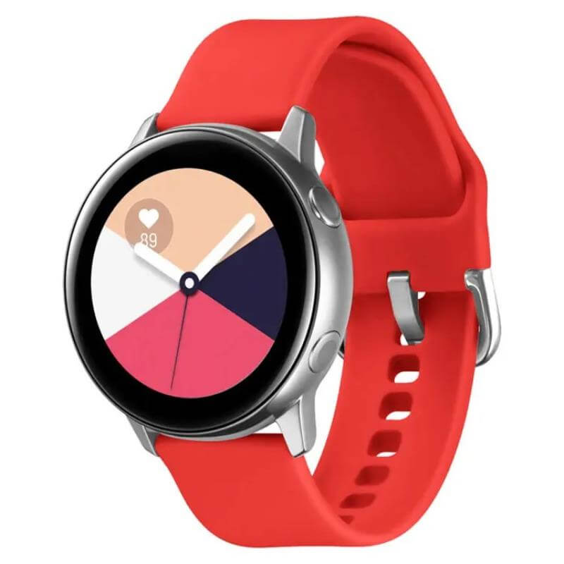Universal 22mm Silicone Smartwatch Band | Red Strap - MIZO.at